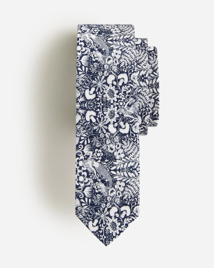 J.Crew Boys' Dark Evening Floral Tie for Formal Occasions