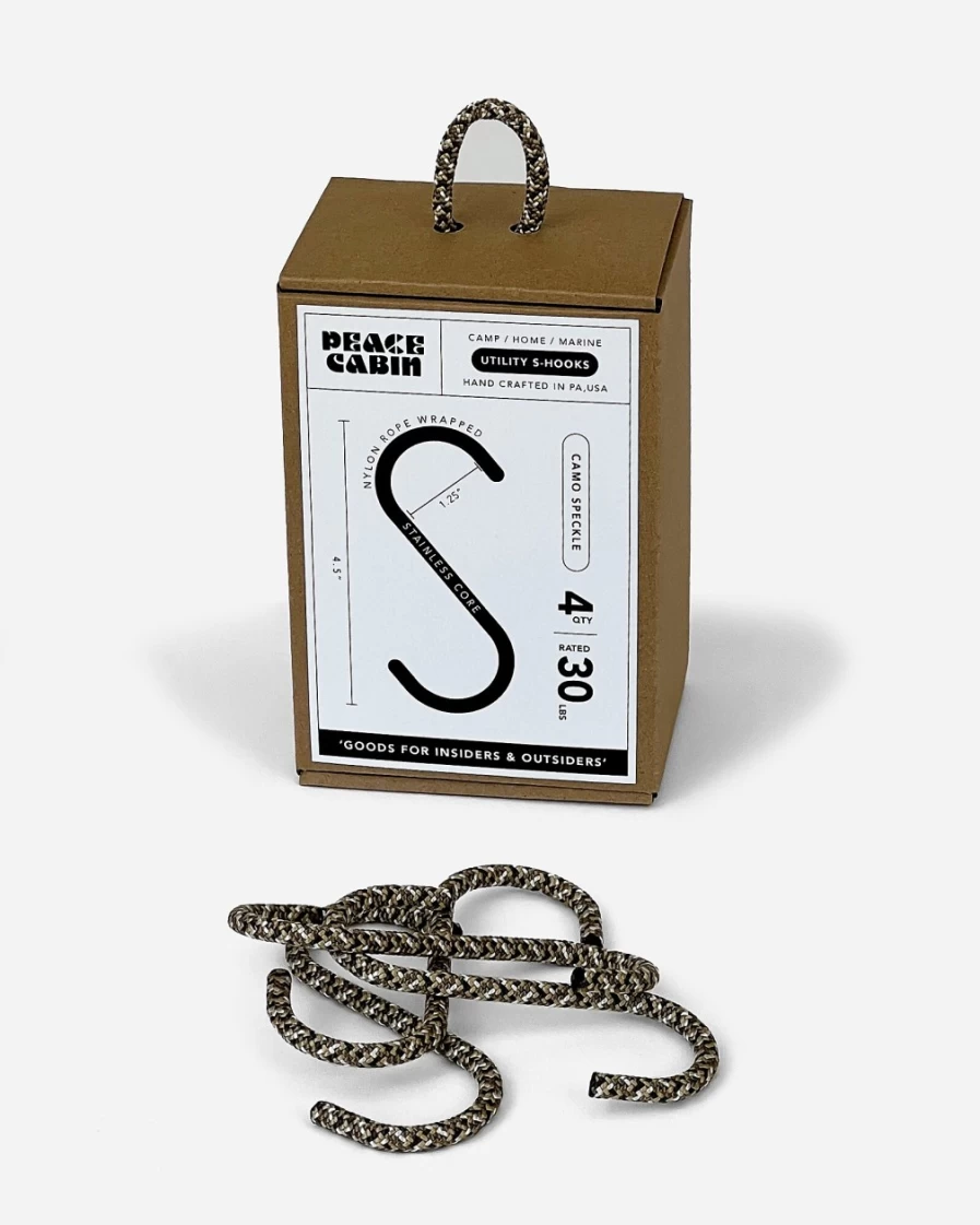 J.Crew Camo Rope S-Hooks for Home & Cabin Decor - Peace Cabin Style