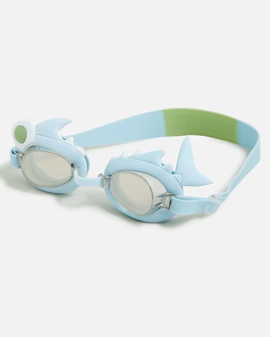 J.Crew Boys' Khaki Shark Bite Swim Goggles for Kids – Sunnylife™ Style