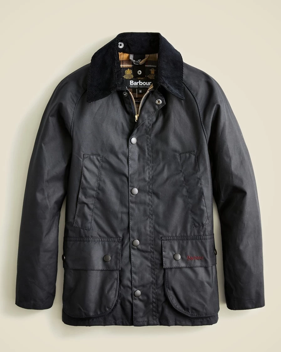 J.Crew Girls' Navy Barbour® Bedale Waxed Jacket for Kids