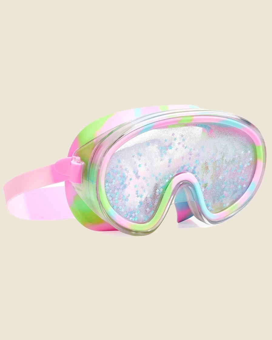 J.Crew Girls' Pink Star Float-N-Away Swim Mask | Bling2O® Gold Design