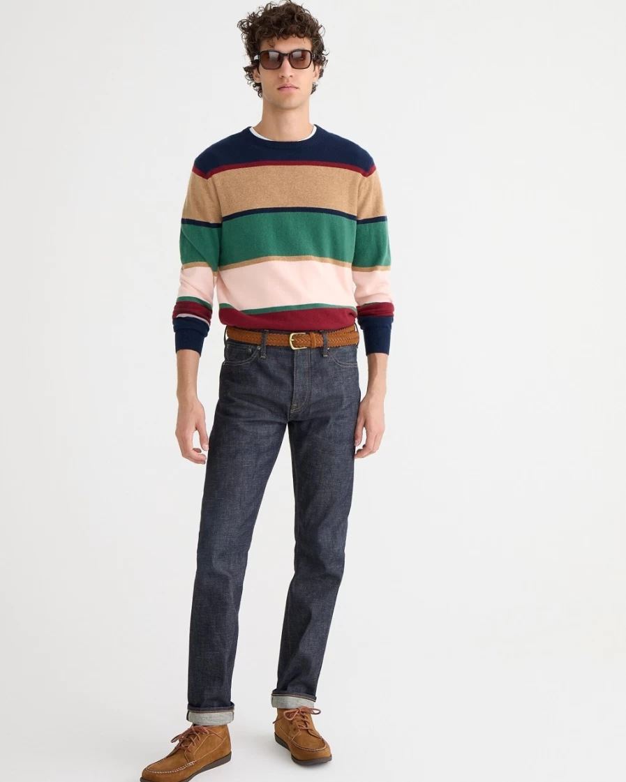 J.Crew Men's 770™ Straight-Fit Stretch Jeans in Raw Indigo Japanese Selvedge Denim