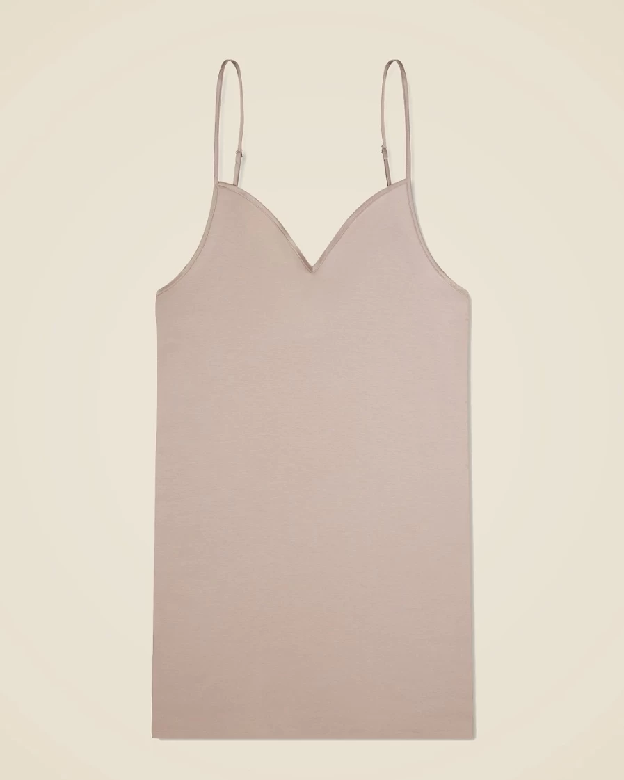 J.Crew Women's Nude Cotton Seamless V-Neck Camisole - Hanro Style