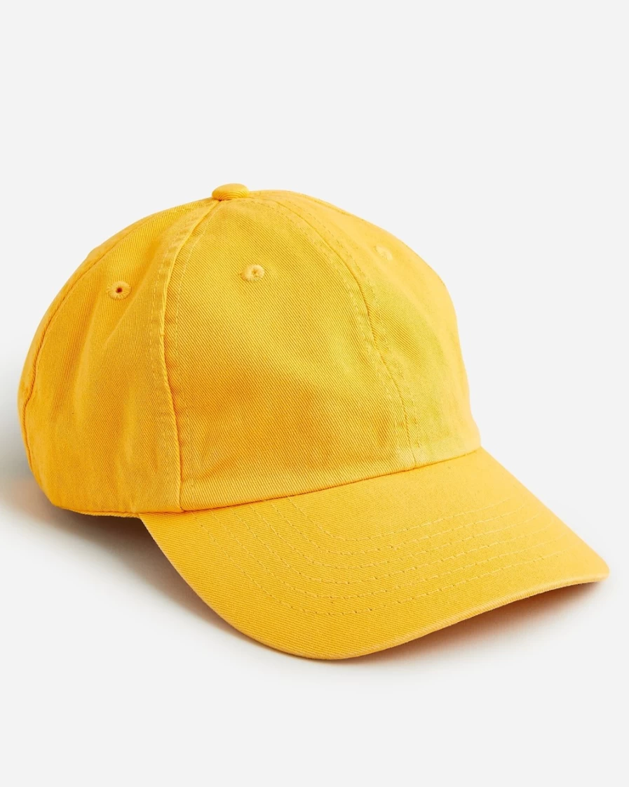 J.Crew Men's Made in USA Garment-Dyed Twill Baseball Cap in Slicker Yellow