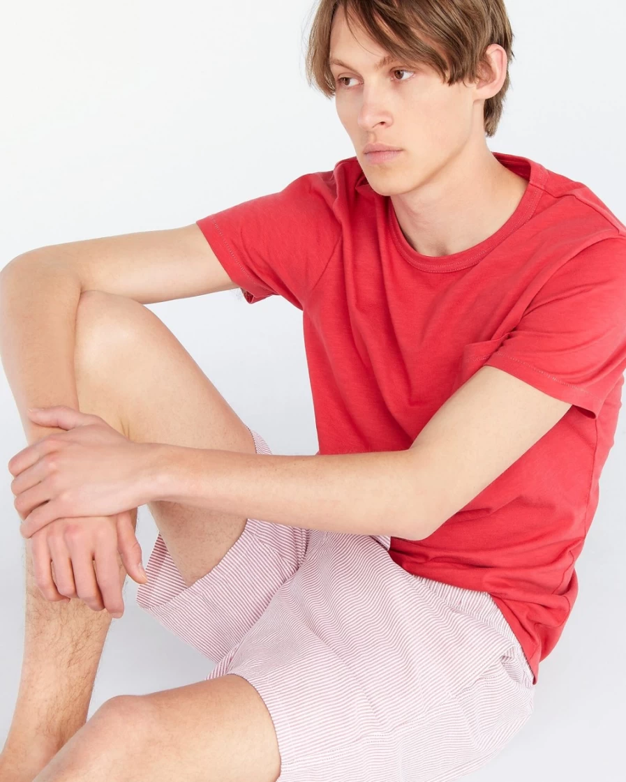 Men's J.Crew 7" Pajama Shorts in Broken-In Organic Cotton Oxford - University Stripe Vintage Style