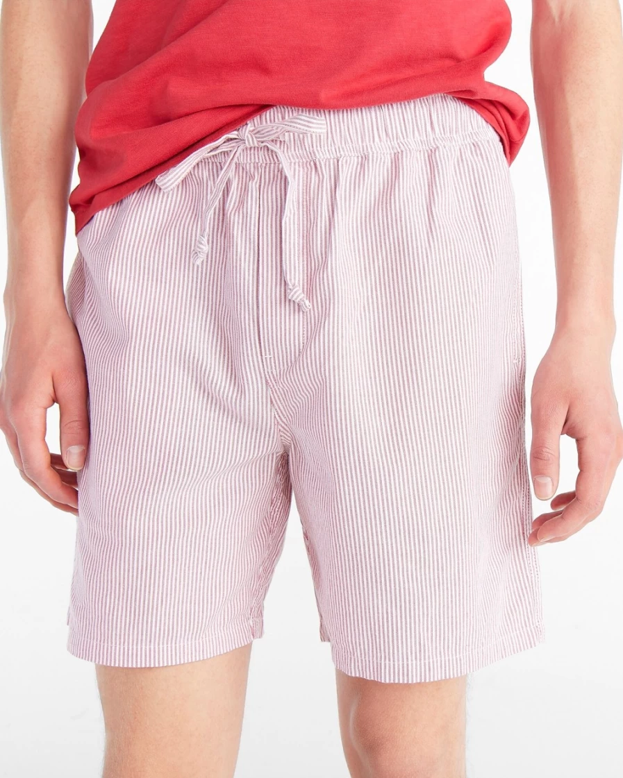 Men's J.Crew 7" Pajama Shorts in Broken-In Organic Cotton Oxford - University Stripe Vintage Style