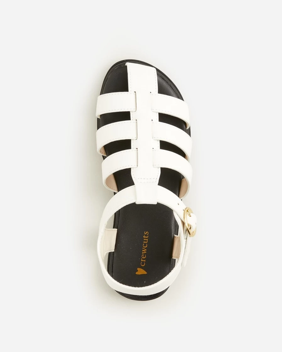 J.Crew Girls' Ivory Fisherman Lug-Sole Sandals for Toddlers and Kids