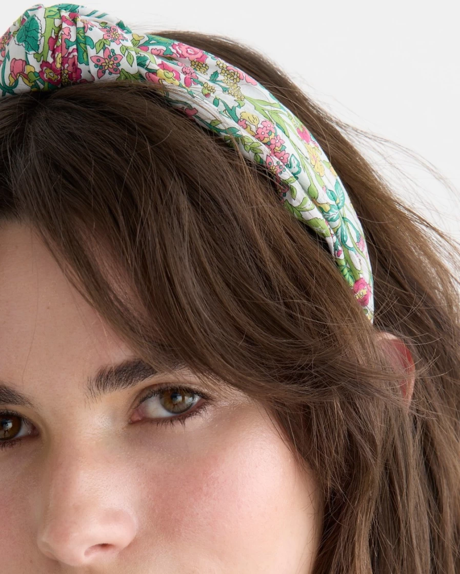 J.Crew Women's White Multi Knot Headband in Liberty® Print - Floral Hair Accessory