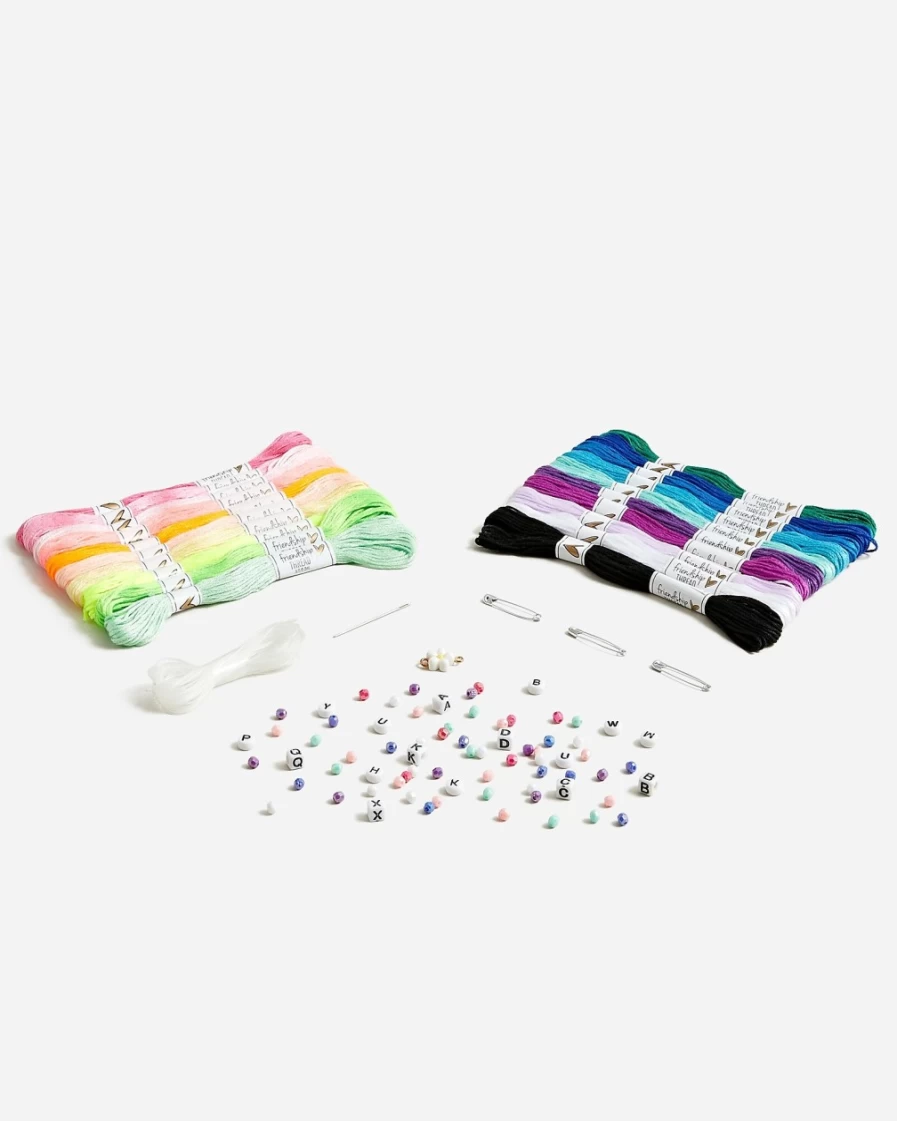 J.Crew Girls' DIY Friendship Bracelet Kit - Multi Color Craft Set for Kids