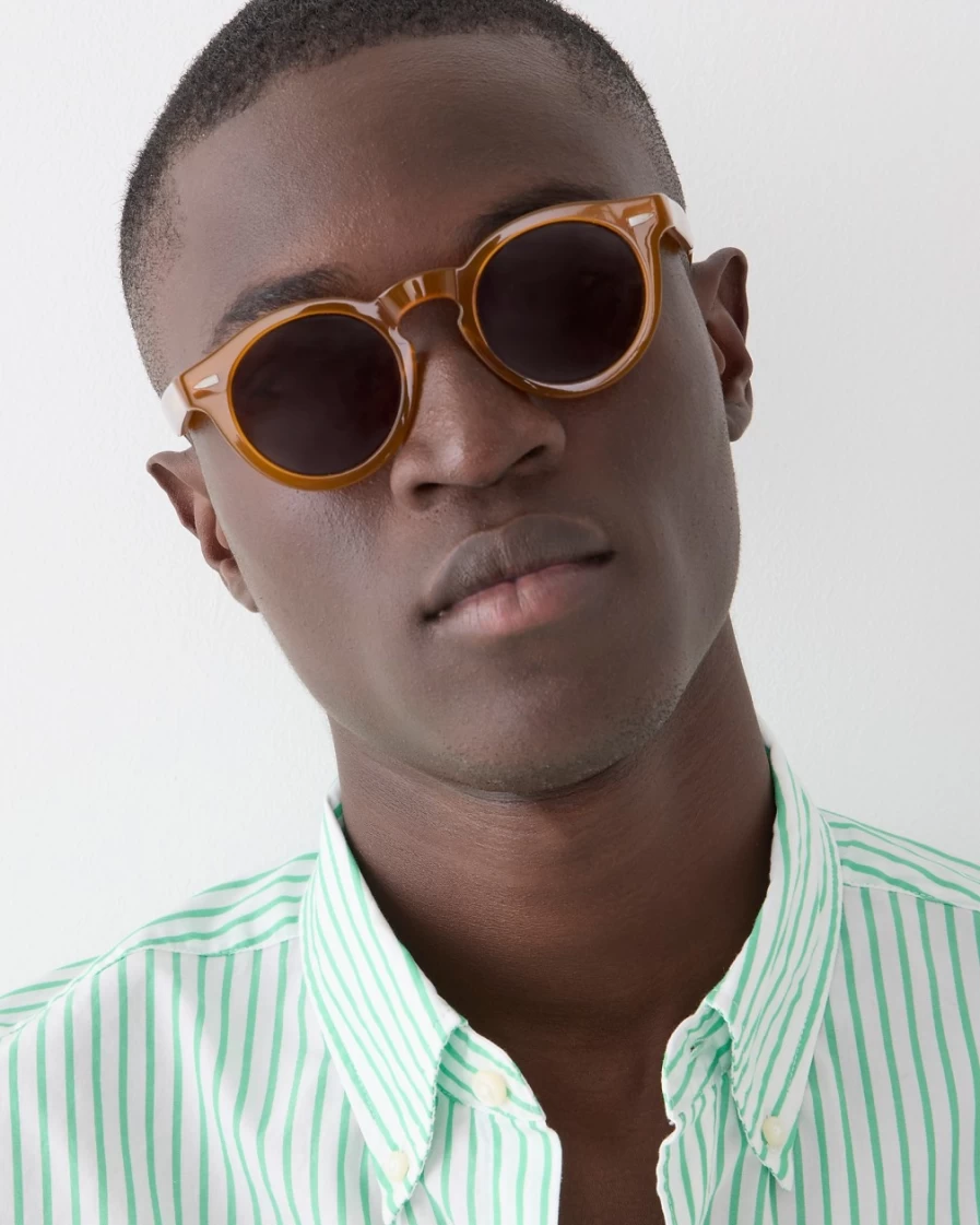 J.Crew Perry Sunglasses for Men in Caramel - Classic Aviator Style