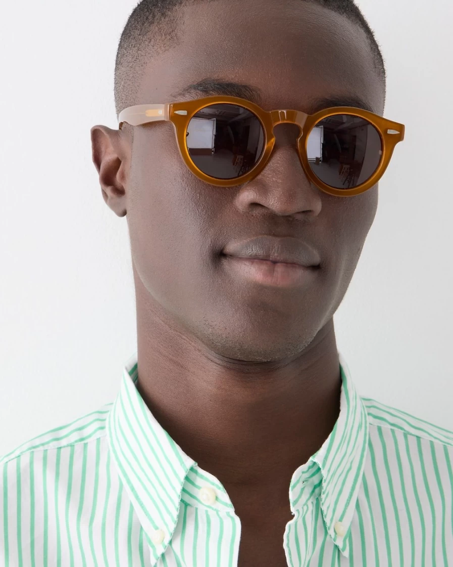 J.Crew Perry Sunglasses for Men in Caramel - Classic Aviator Style
