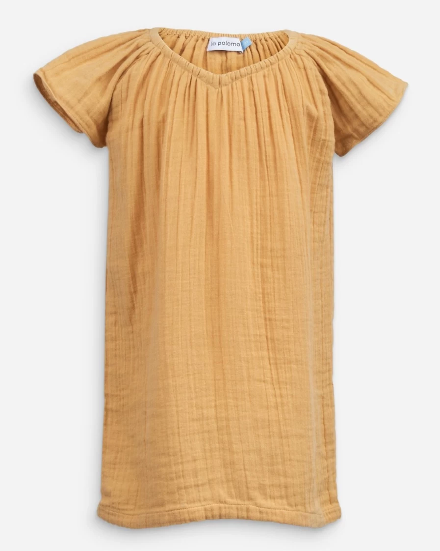 J.Crew La Paloma™ Girls' Mae House Dress in Pale Chamois | Casual Comfort Dress for Girls