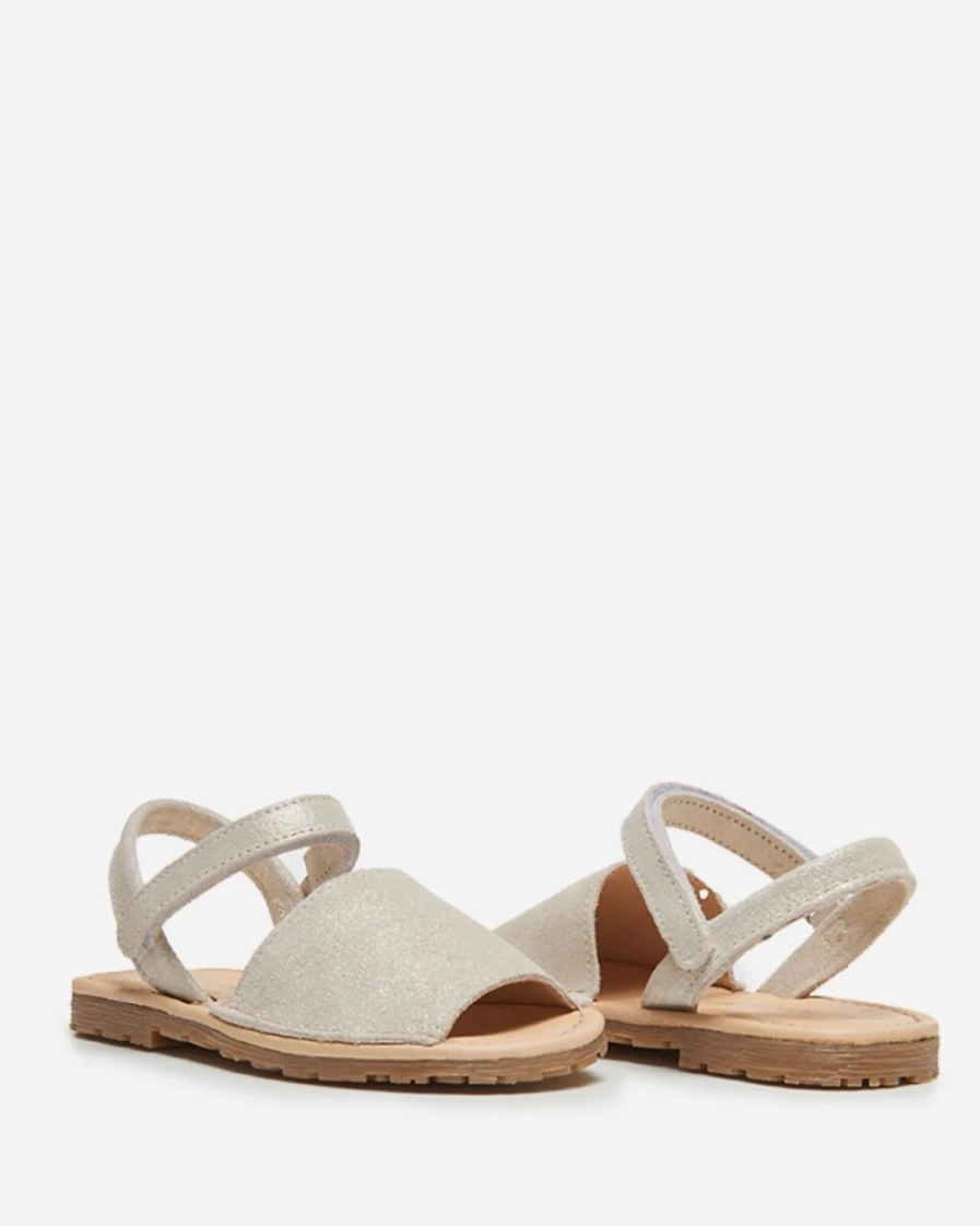 J.Crew Girls' Childrenchic® Nude Leather Shimmer Sandals for Kids