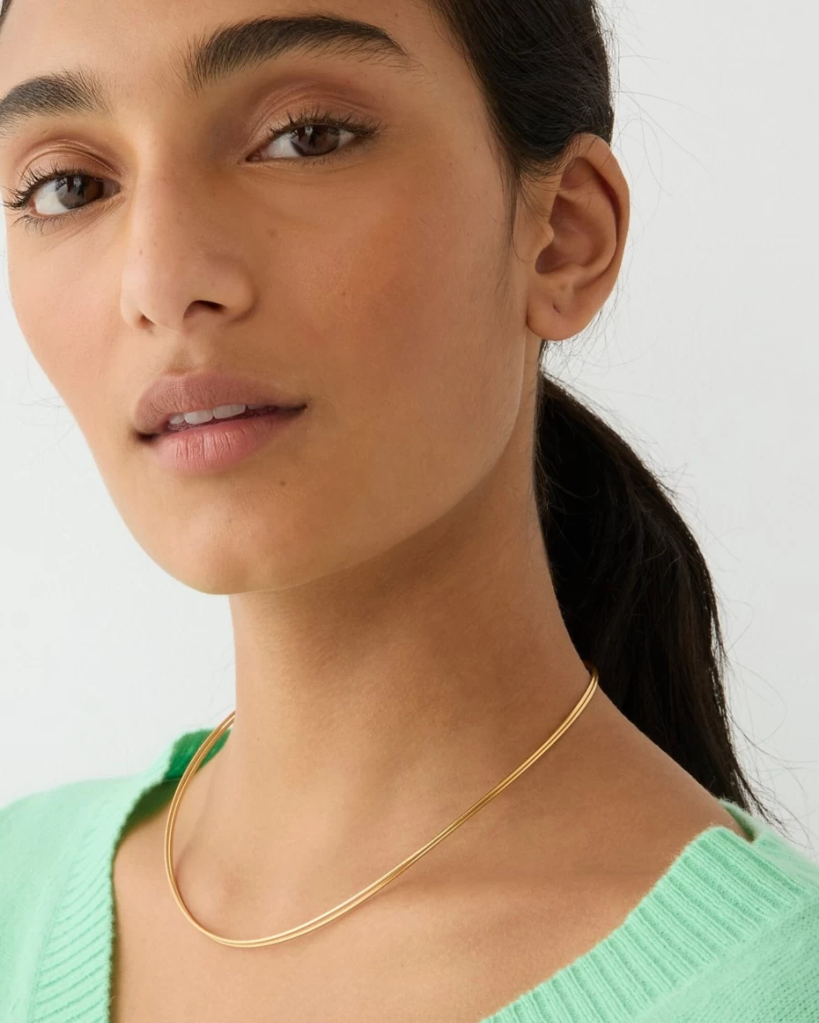 J.Crew Women's Burnished Gold Dainty Choker Necklace