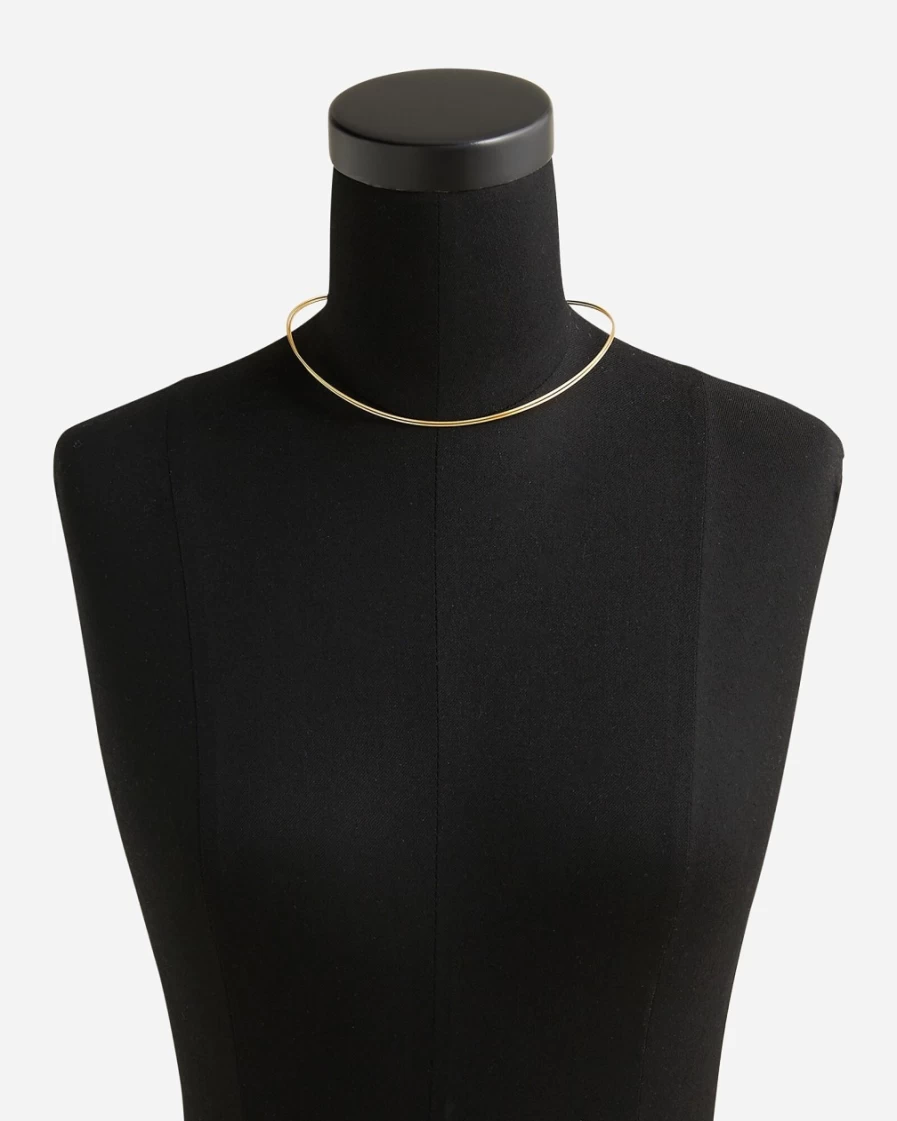 J.Crew Women's Burnished Gold Dainty Choker Necklace