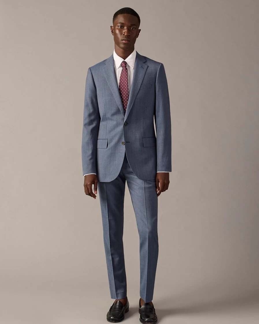 J.Crew Men's Ludlow Slim-Fit Suit Jacket in Atlantic Blue - Italian Stretch Four-Season Wool Blend