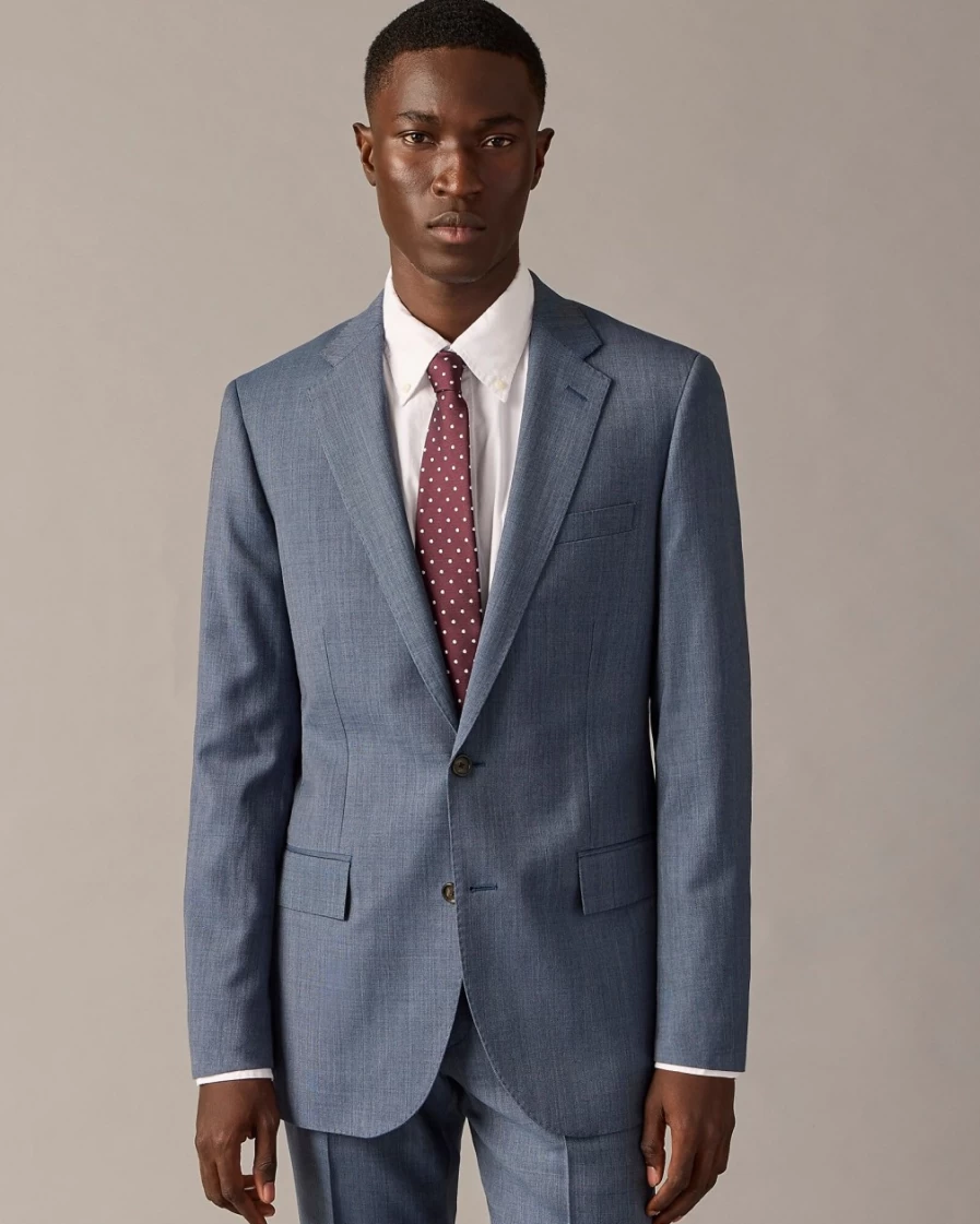 J.Crew Men's Ludlow Slim-Fit Suit Jacket in Atlantic Blue - Italian Stretch Four-Season Wool Blend