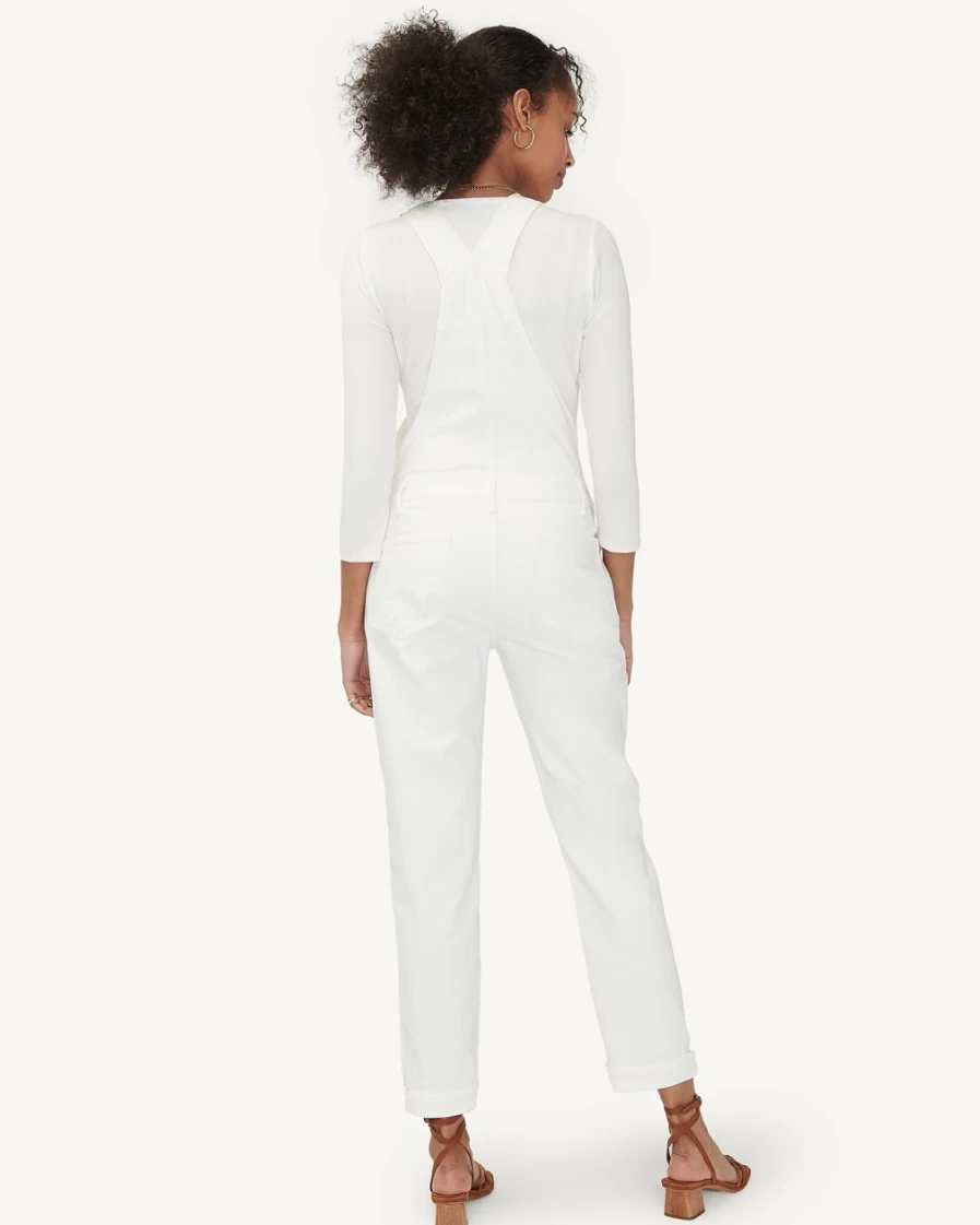 J.Crew Women's White Hatch® Denim Maternity Overalls