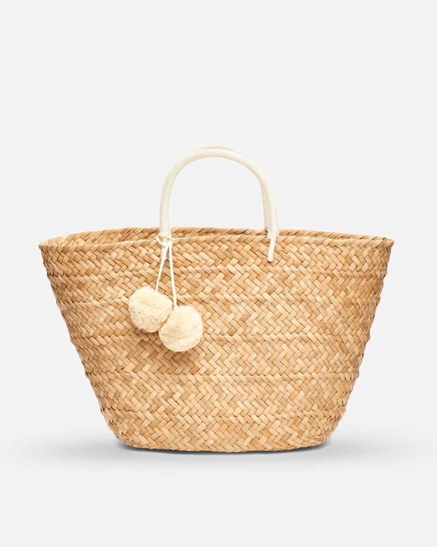 J.Crew Women's Ivory White Oversized Kayu® St. Tropez Tote Bag