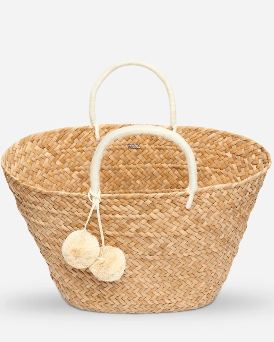 J.Crew Women's Ivory White Oversized Kayu® St. Tropez Tote Bag