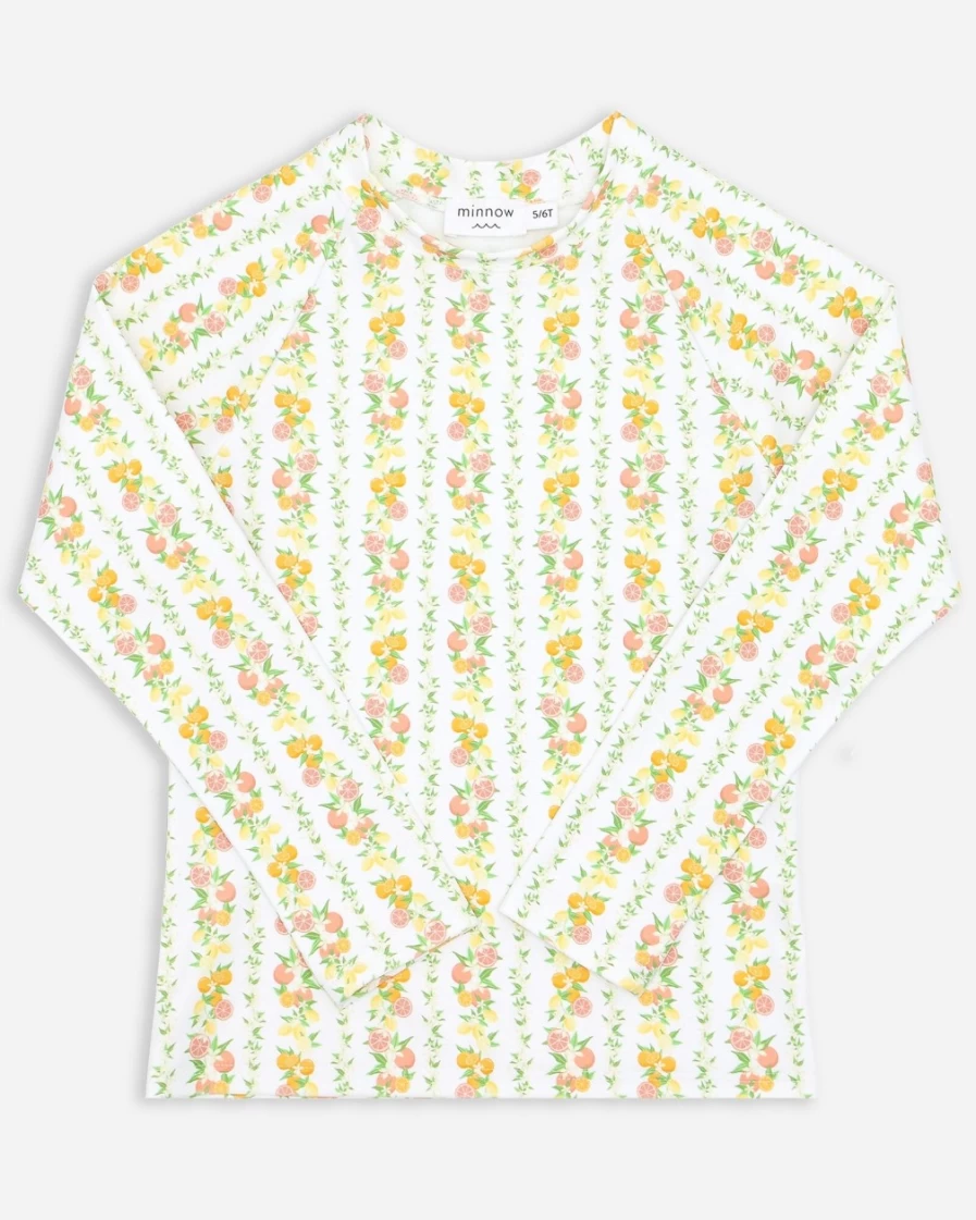 J.Crew Boys' White Multi Minnow™ Linear Rash Guard for Kids
