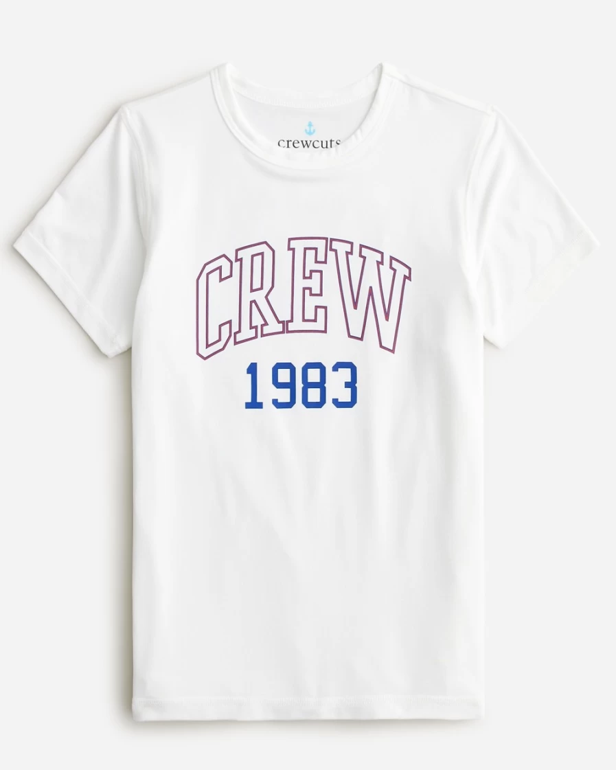 J.Crew Boys' White Active Graphic T-Shirt for Kids - Playful & Comfortable