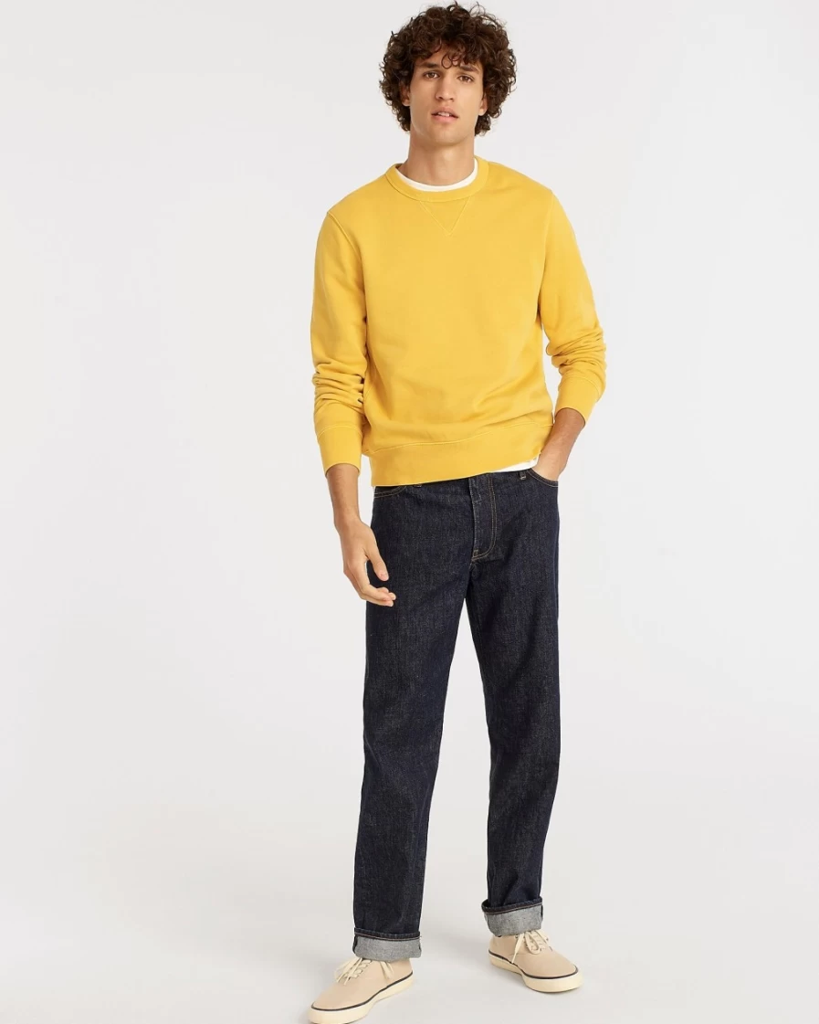 J.Crew Men's Classic Relaxed-Fit Jean in Japanese Selvedge Denim - Resin Rinse Wash
