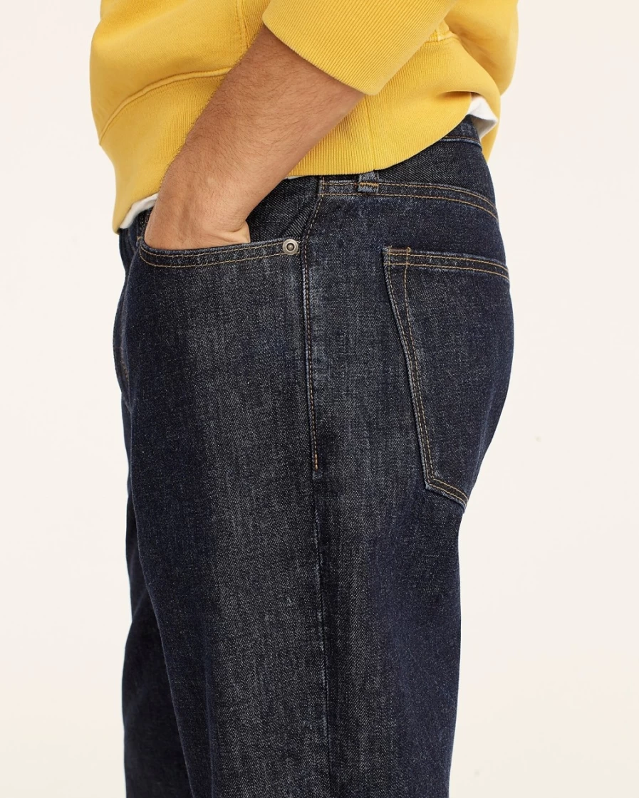 J.Crew Men's Classic Relaxed-Fit Jean in Japanese Selvedge Denim - Resin Rinse Wash