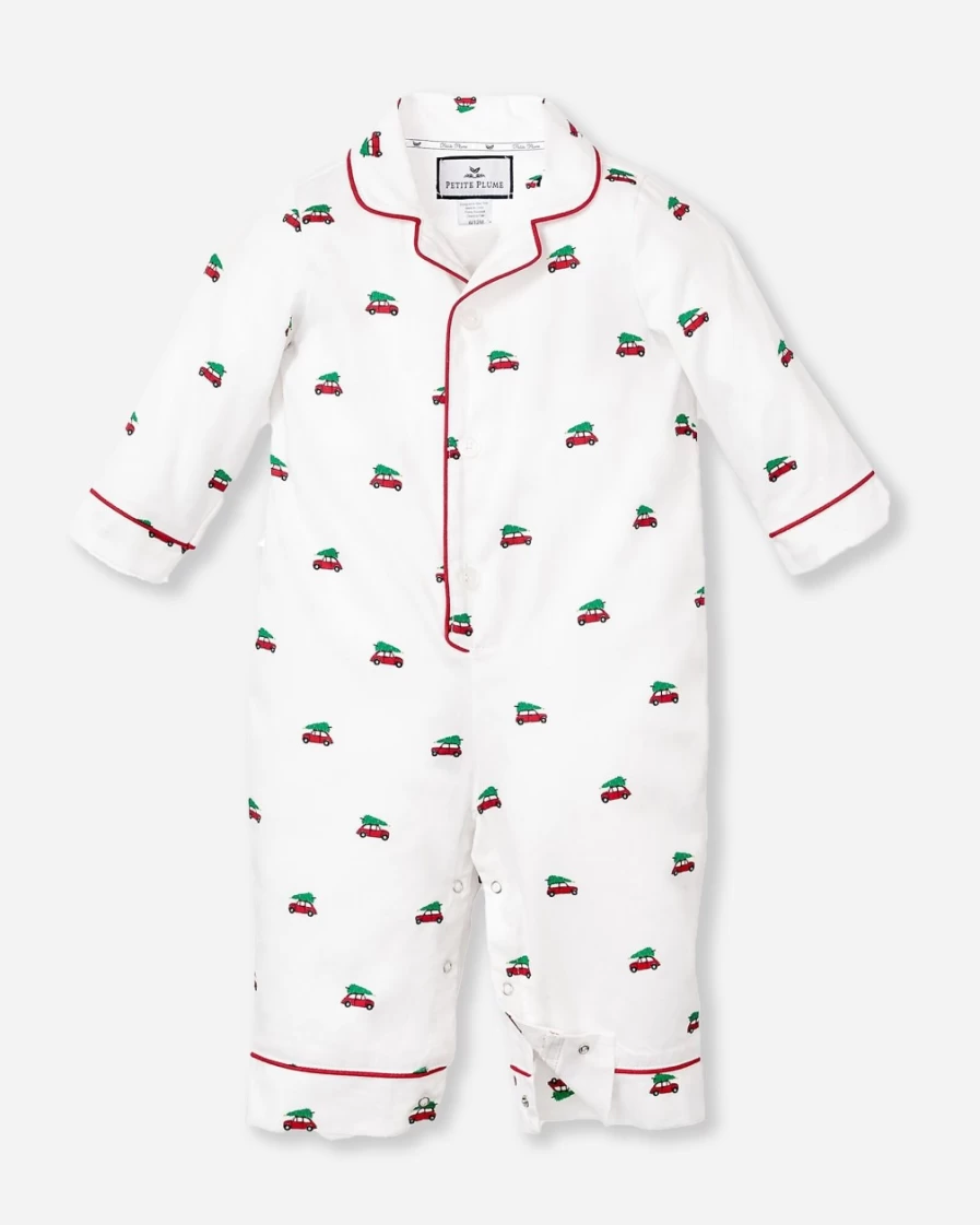 J.Crew Petite Plume White Boys' Romper - Soft Cotton Baby One-Piece Outfit