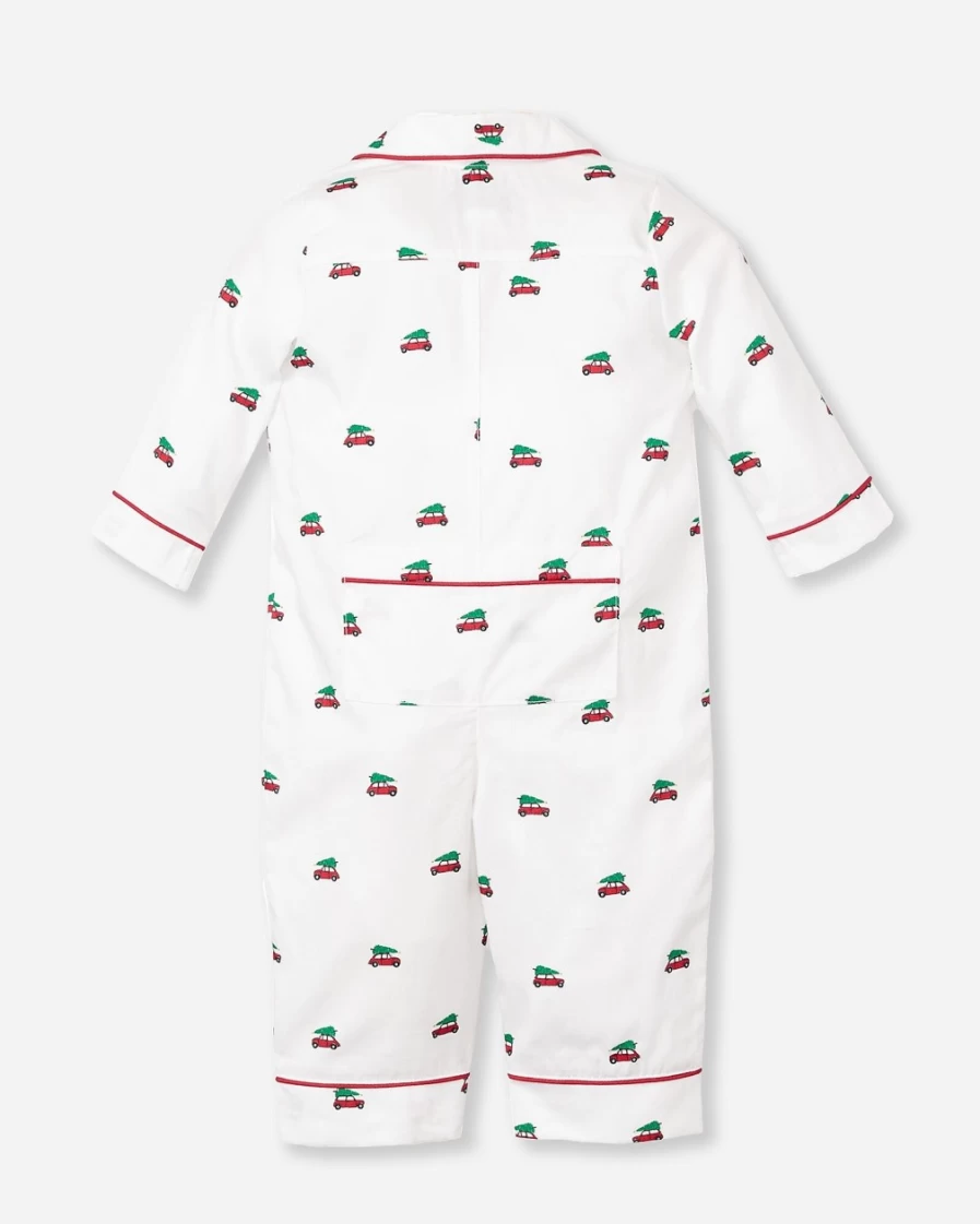 J.Crew Petite Plume White Boys' Romper - Soft Cotton Baby One-Piece Outfit