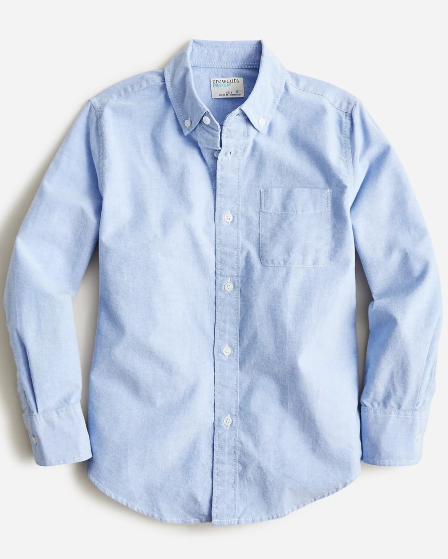 J.Crew Boys' Batik Blue Oxford Shirt for Kids