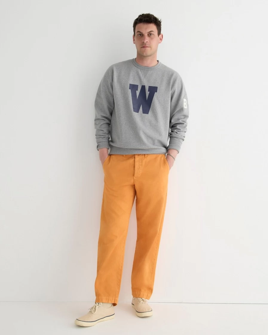 J.Crew Men's Wallace & Barnes Selvedge Officer Chino Pants in Faded Military Orange