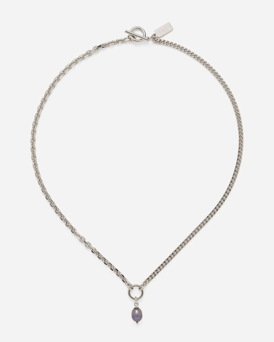 J.Crew Women's Silver Lady Grey Duo Chain Necklace