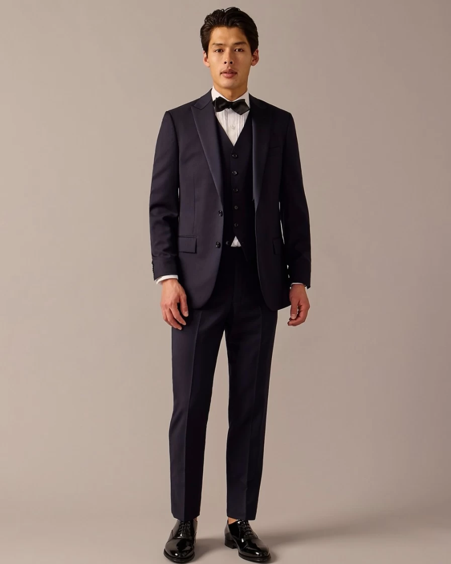 J.Crew Men's Navy Italian Wool Ludlow Slim-Fit Tuxedo Jacket