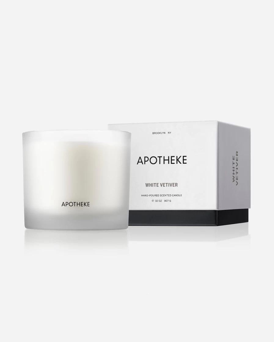 J.Crew White Apotheke Vetiver Scented Three-Wick Candle