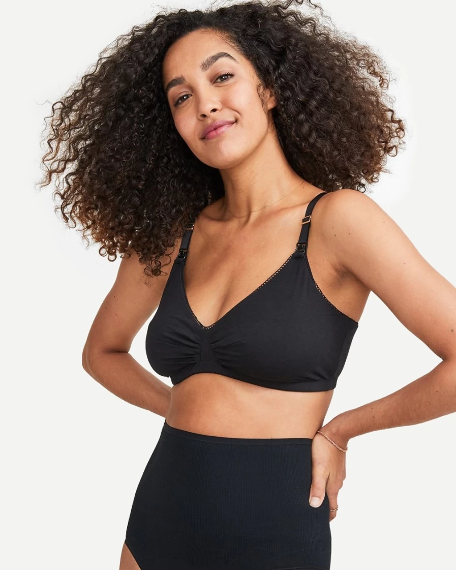 J.Crew Women's Black Hatch® Everyday Nursing Bra - Comfortable Maternity & Nursing Support