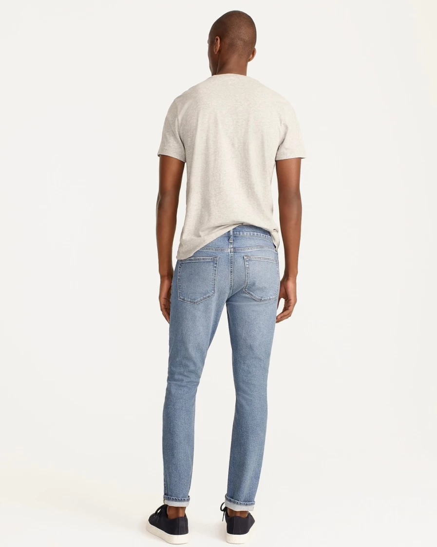 J.Crew Men's 250 Skinny-Fit Stretch Jeans in Three-Year Wash - Slim Fit Stretch Denim Pants for Men