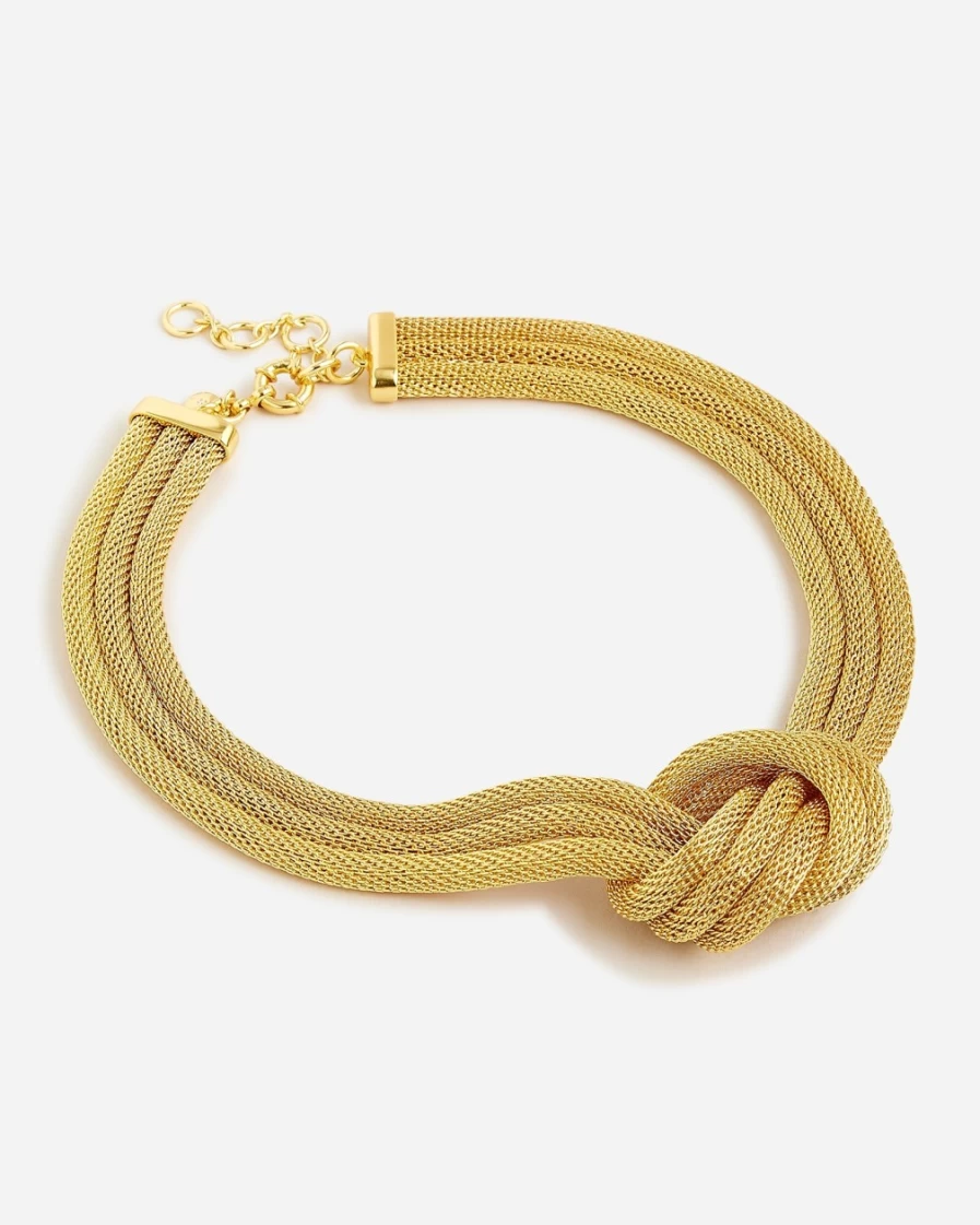 J.Crew Women's Burnished Gold Cord Knot Necklace