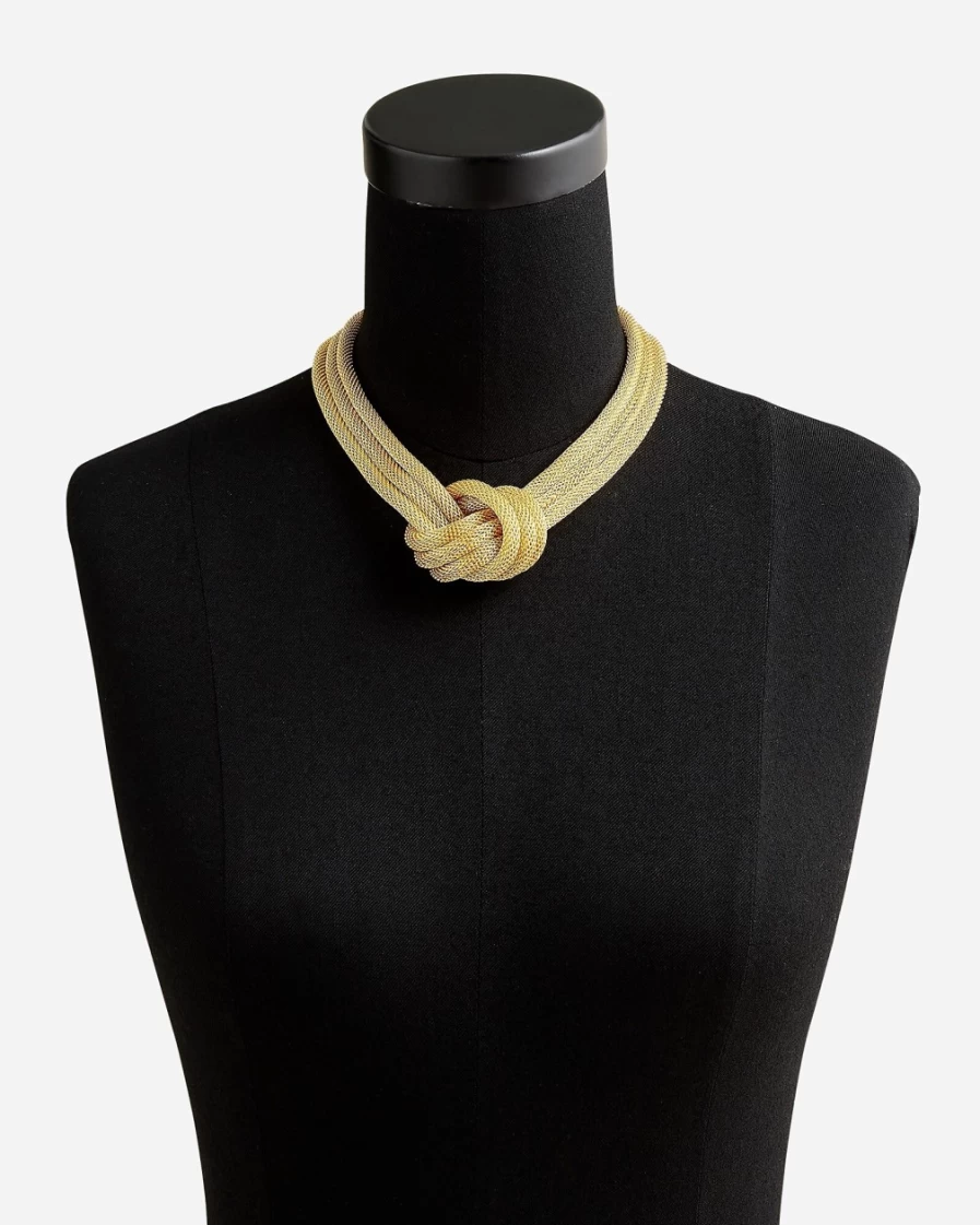 J.Crew Women's Burnished Gold Cord Knot Necklace
