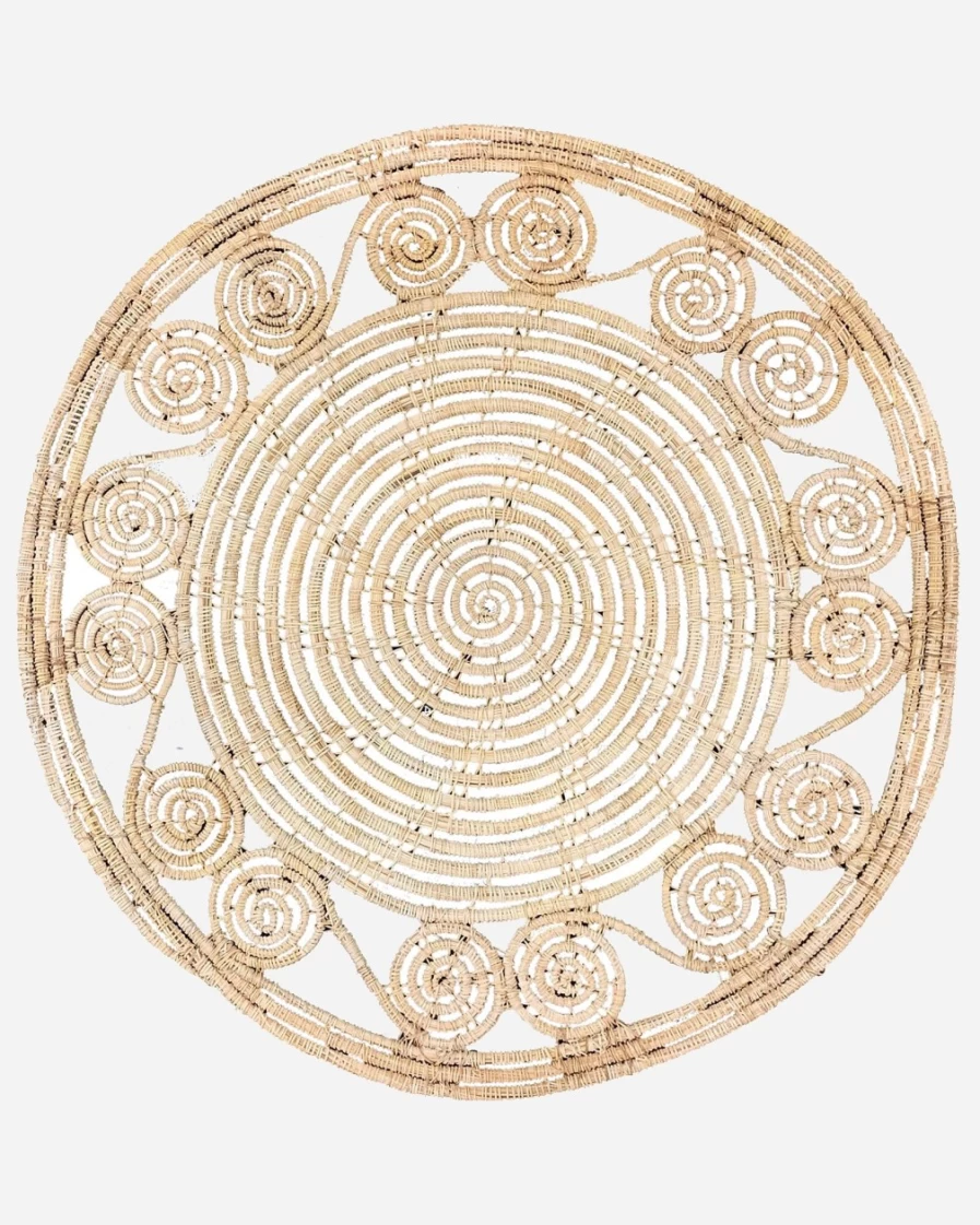 J.Crew Natural Woven Scroll Place Mat - Tisch New York Design