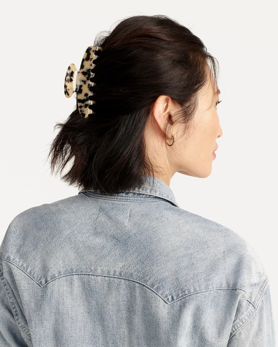 J.Crew Women's Large Claw Hair Clip in Galactica Tortoise