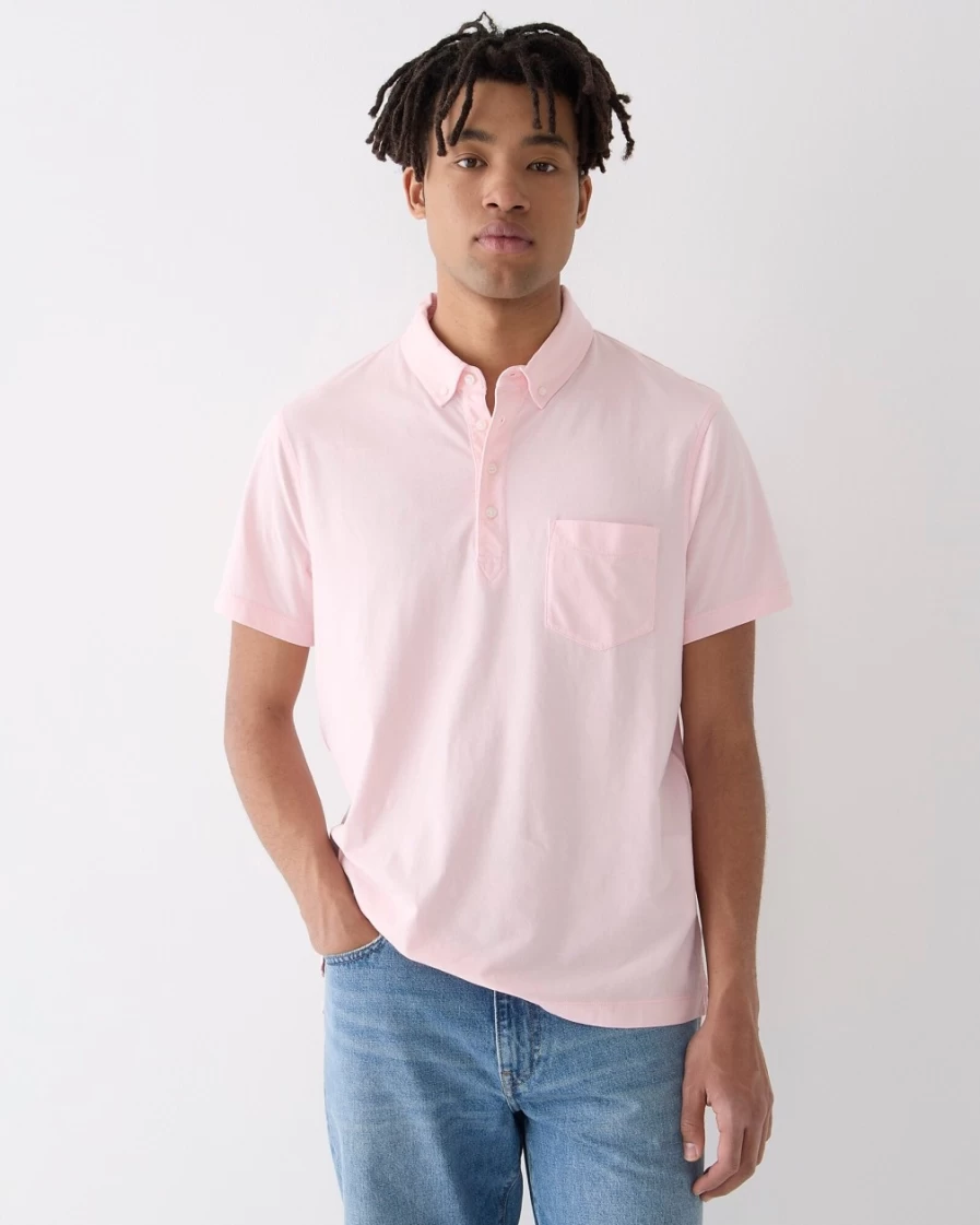 J.Crew Men's Cotton Candy Relaxed Fit Broken-In Polo Shirt - Soft Casual Comfort