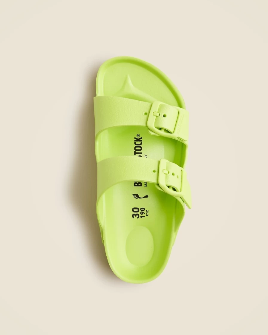 J.Crew Boys' Arizona Eva Sandals in Active Lime | Kids' Comfortable Slide Sandals