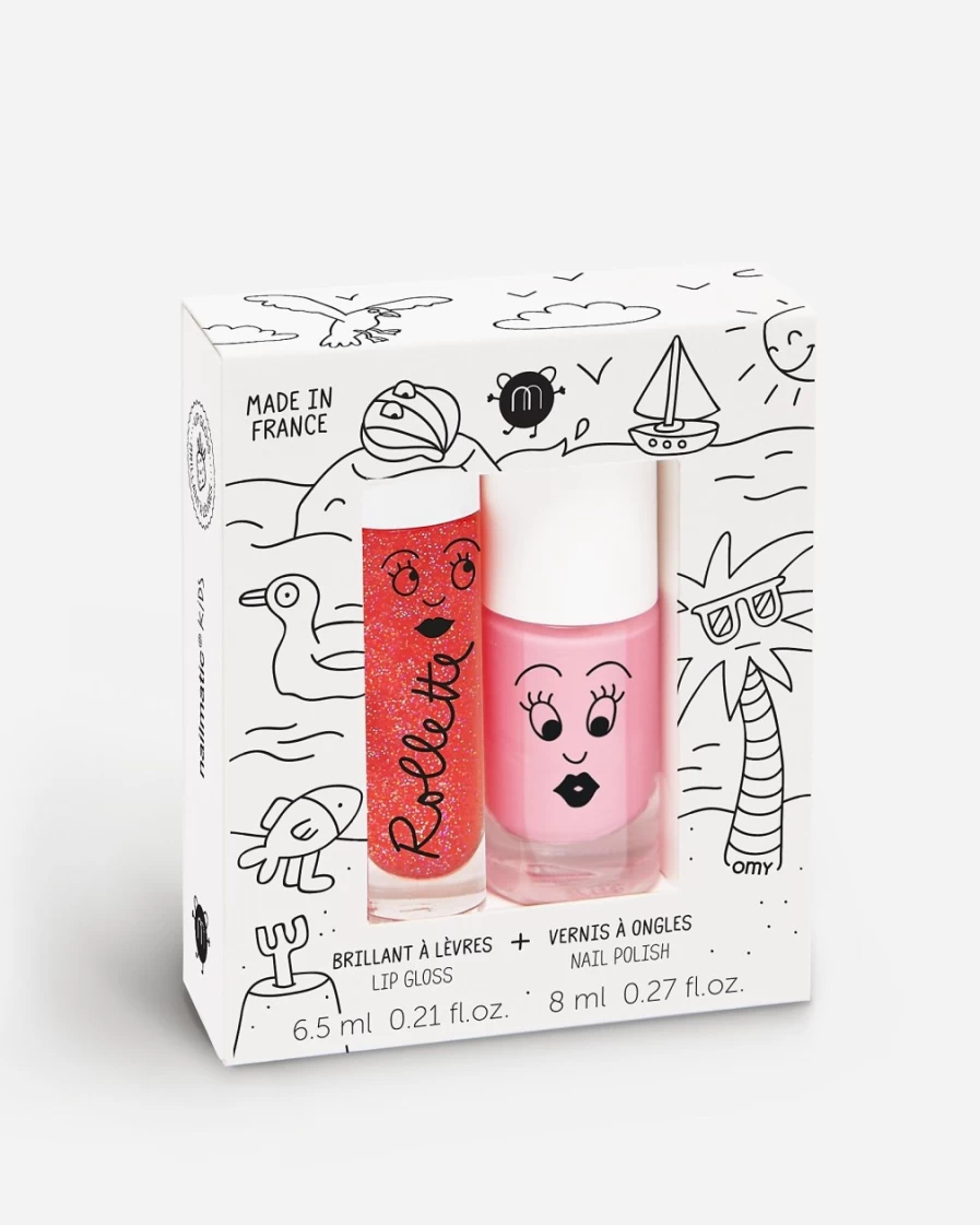 J.Crew Girls' Nail Polish and Lip Gloss Set - Multi Color Holiday Gift for Kids