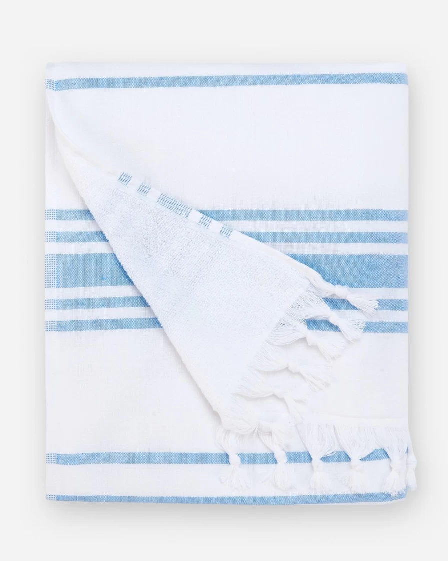 J.Crew Light Blue Turkish Towel by Laguna Beach Textile Company | Premium Beach & Bath Towel