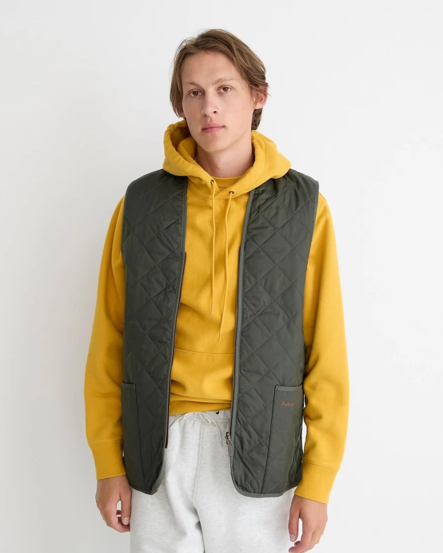 J.Crew Men's Olive Quilted Waistcoat Liner by Barbour®
