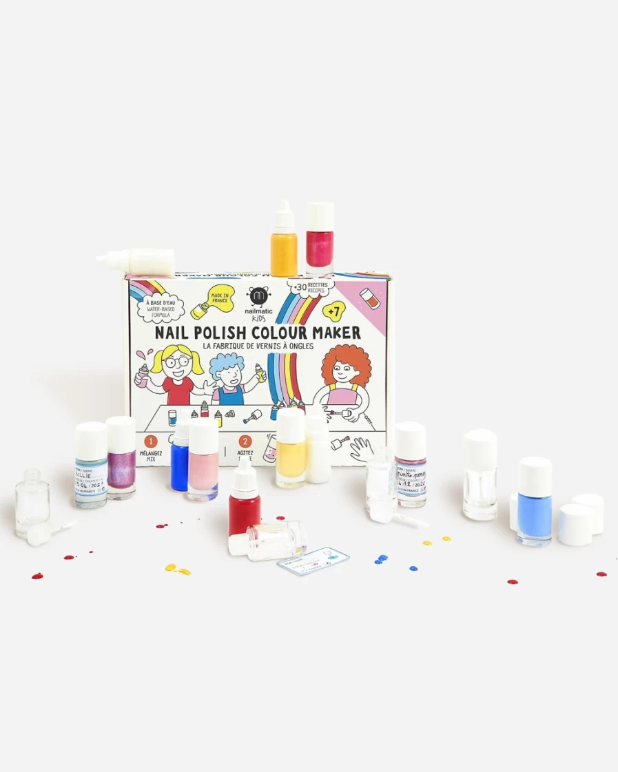 J.Crew Girls' Multicolor DIY Nail Polish Kit by Nailmatic® - Fun Kids' Nail Art Set