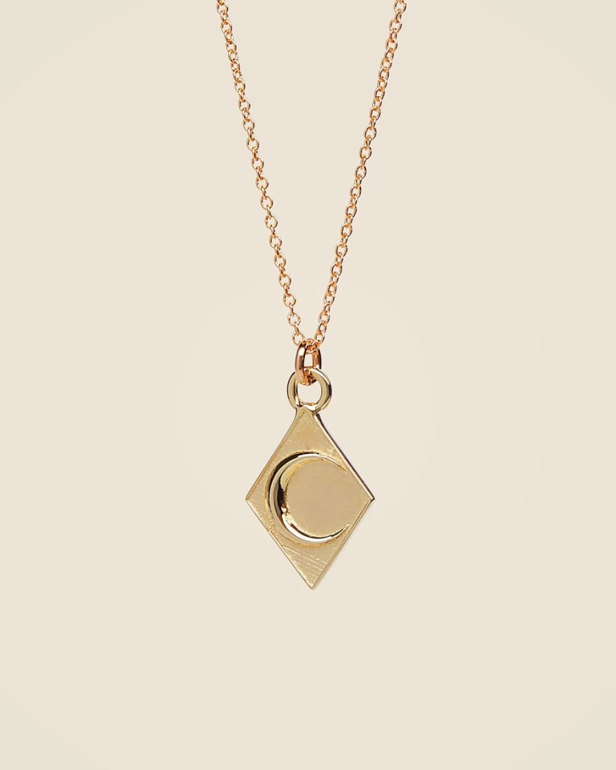 J.Crew Women's Gold Crescent Moon Pendant Necklace - Talon Jewelry Collection