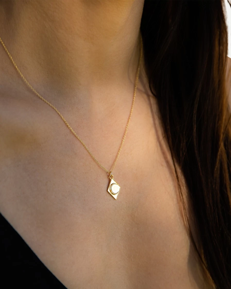 J.Crew Women's Gold Crescent Moon Pendant Necklace - Talon Jewelry Collection