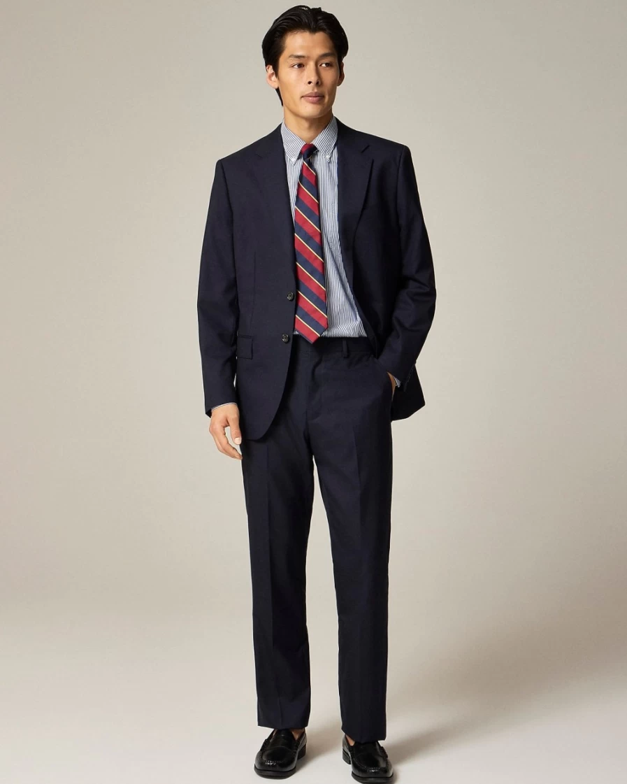 J.Crew Men's Crosby Italian Wool Suit Jacket in Deep Navy